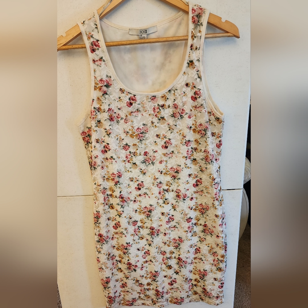 Floral lace tank Dress